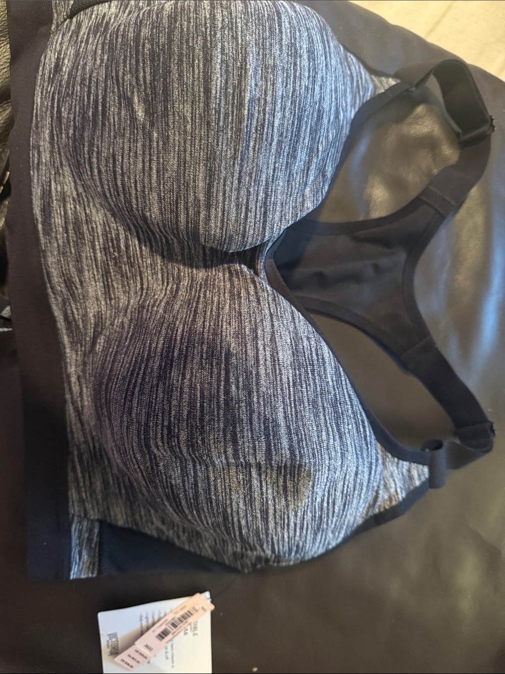 Victoria’s Secret-Incredible Sports Bra-Gray with Black Strap-New with tags